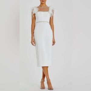 Elegant White Midi Skirt